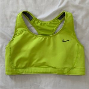 Nike Sports Bra - Neon Green - Small